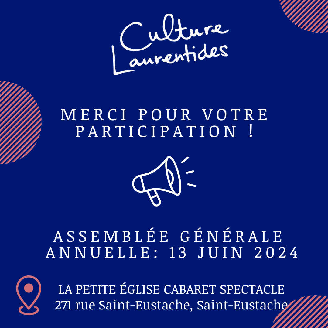 Culture Laurentides/Assemblée générale annuelle 2024
