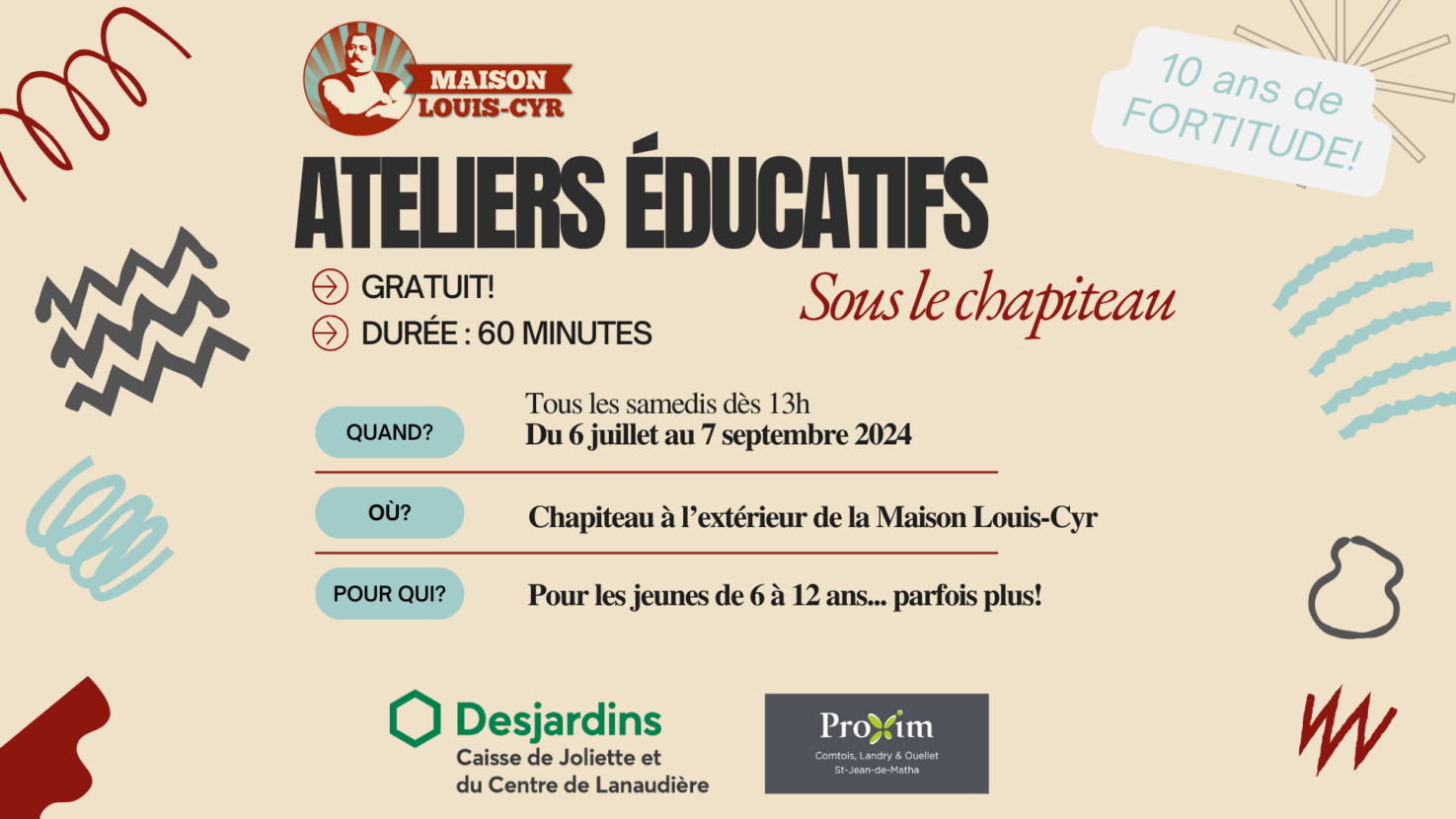 Maison Louis-Cyr/Ateliers éducatifs 2024